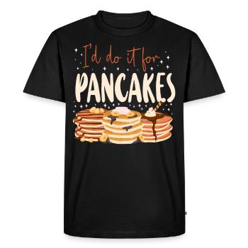 Les enfants amateurs de crêpes, je le fais pour le - T-shirt Premium bio Homme - noir - Devant - Nico (187cm)