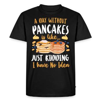 Amoureux des crêpes Les enfants Une journée sans - T-shirt Premium bio Homme - noir - Devant - Nico (187cm)
