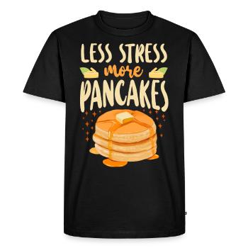 Les enfants amateurs de crêpes moins de stress - T-shirt Premium bio Homme - noir - Devant - Nico (187cm)