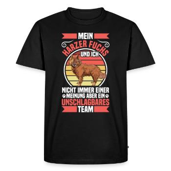 Harzer Fuchs is unbeatable herding dog herding fox - Men's Premium Organic T-Shirt - black - Front - Nico (187cm)