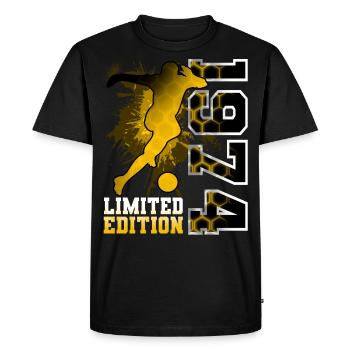 1974 Year of birth Birthday Football - Men's Premium Organic T-Shirt - black - Front - Nico (187cm)