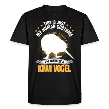 Kiwi Bird Just a Costume Snipe Bouquet - Men's Premium Organic T-Shirt - black - Front - Nico (187cm)