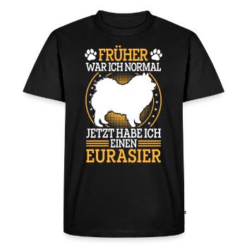 Spitz eurasier anciennement normal - T-shirt Premium bio Homme - noir - Devant - Nico (187cm)