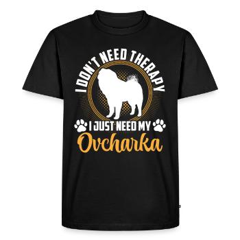 Ovcharka n’a besoin que d’Ovcharka caucasien - T-shirt Premium bio Homme - noir - Devant - Nico (187cm)