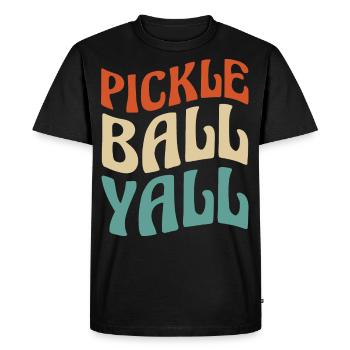 Le pickleball - T-shirt Premium bio Homme - noir - Devant - Nico (187cm)