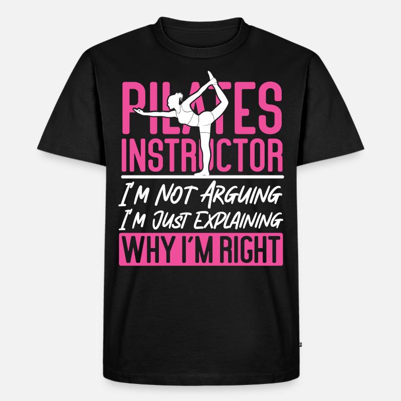 Pilates Instructor Teacher Pilates - Männer Premium Bio T-Shirt - Schwarz