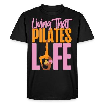 Pilates Instructor Teacher Living - Men's Premium Organic T-Shirt - black - Front - Nico (187cm)