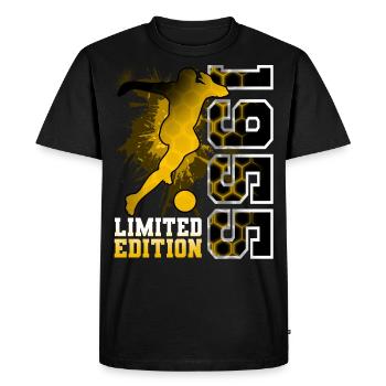 1955 Year of birth Birthday Football - Men's Premium Organic T-Shirt - black - Front - Nico (187cm)