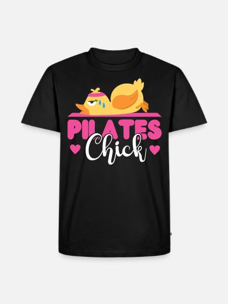 Pilates Instructor Teacher Chicken - Men's Premium Organic T-Shirt - black