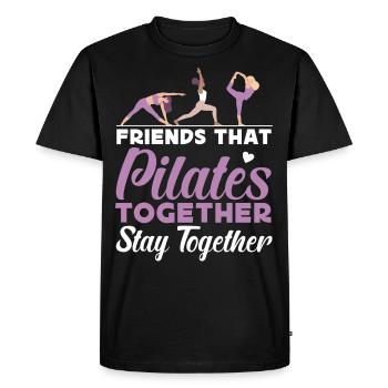 Pilates Instructor Teacher Friends - Men's Premium Organic T-Shirt - black - Front - Nico (187cm)