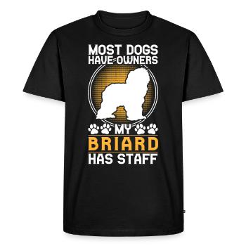Briard a du personnel Berger de Brie Briard - T-shirt Premium bio Homme - noir - Devant - Nico (187cm)