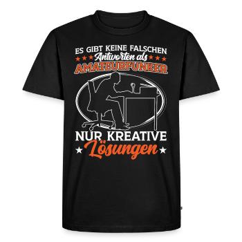 Amateur radio operator wrong answers Radio amateur - Men's Premium Organic T-Shirt - black - Front - Nico (187cm)
