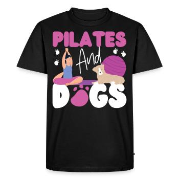 Pilates Instructor Teacher Dog - Men's Premium Organic T-Shirt - black - Front - Nico (187cm)
