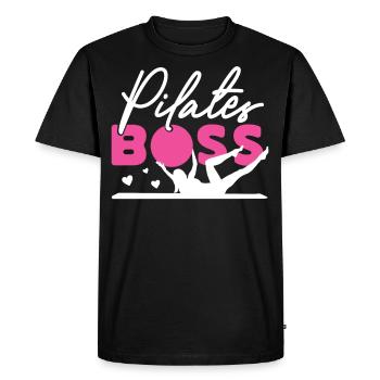 Instructeur de Pilates Professeur de Pilates - T-shirt Premium bio Homme - noir - Devant - Nico (187cm)
