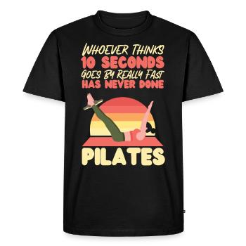 Pilates Instructor Teacher Retro - Men's Premium Organic T-Shirt - black - Front - Nico (187cm)