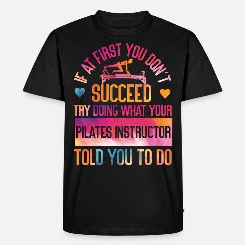 Pilates Instructor Teacher - Männer Premium Bio T-Shirt - Schwarz