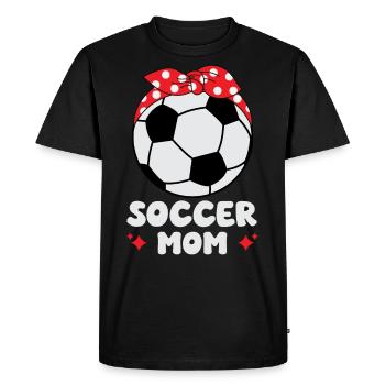 Maman de football - T-shirt Premium bio Homme - noir - Devant - Nico (187cm)