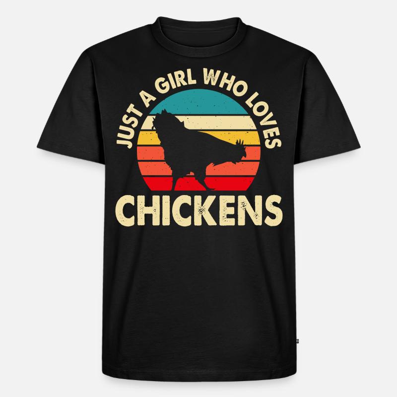 Hühner - Männer Premium Bio T-Shirt - Schwarz