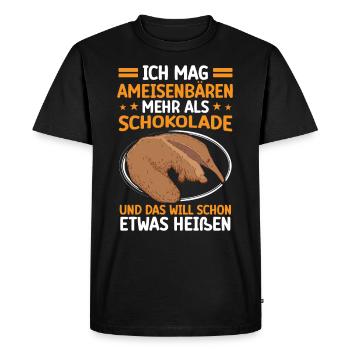 Comme Fourmilier Plus de Fourmilier Ours - T-shirt Premium bio Homme - noir - Devant - Nico (187cm)