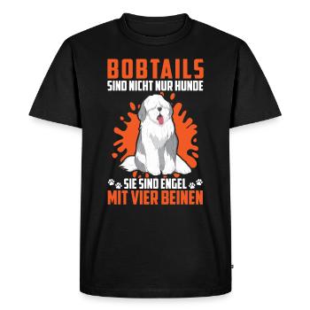 Bobtail pas seulement chien vieux chien de berger anglais - T-shirt Premium bio Homme - noir - Devant - Nico (187cm)