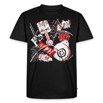 Car Freaks, Mechanics, Mechatronics Technicians Automotive - Men's Premium Organic T-Shirt - black - Front - Nico (187cm)