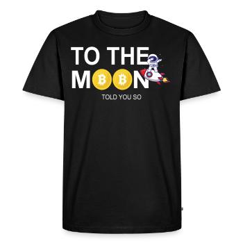 Bitcoin Chart To The Moon - Men's Premium Organic T-Shirt - black - Front - Nico (187cm)