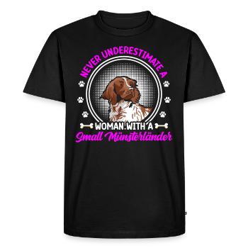 Don't underestimate the little Münsterlander - Men's Premium Organic T-Shirt - black - Front - Nico (187cm)