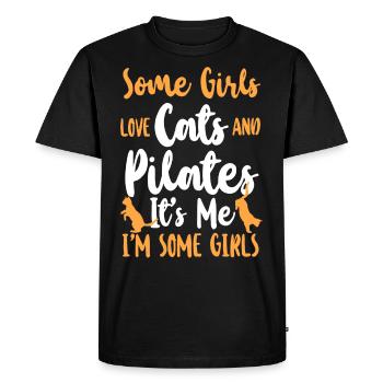 Instructeur de Pilates Professeur Fille - T-shirt Premium bio Homme - noir - Devant - Nico (187cm)
