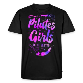 Instructeur de Pilates Professeur de Pilates - T-shirt Premium bio Homme - noir - Devant - Nico (187cm)