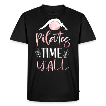 Instructeur de Pilates Professeur Fille - T-shirt Premium bio Homme - noir - Devant - Nico (187cm)