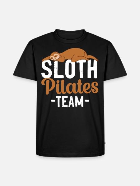 Pilates Instructor Teacher Sloth - Men's Premium Organic T-Shirt - black
