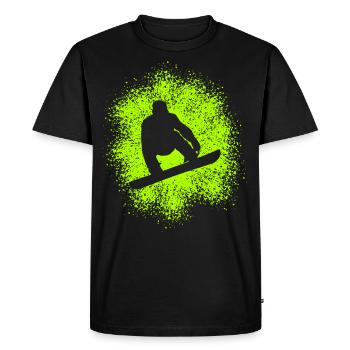 Amateurs de snowboard sports d’hiver - T-shirt Premium bio Homme - noir - Devant - Nico (187cm)