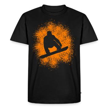 Amateurs de snowboard sports d’hiver - T-shirt Premium bio Homme - noir - Devant - Nico (187cm)