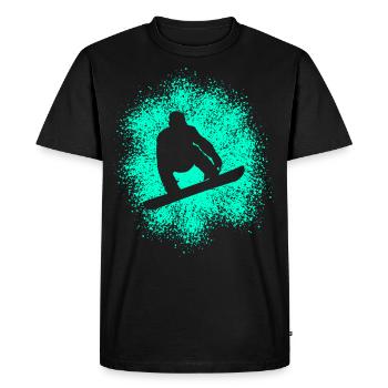 Amateurs de snowboard sports d’hiver - T-shirt Premium bio Homme - noir - Devant - Nico (187cm)