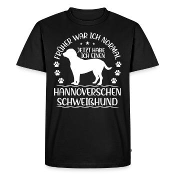 Hanoverian scent hound used to be normal - Men's Premium Organic T-Shirt - black - Front - Nico (187cm)