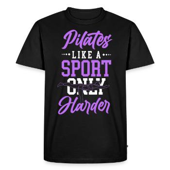 Instructeur de Pilates Professeur de Pilates - T-shirt Premium bio Homme - noir - Devant - Nico (187cm)