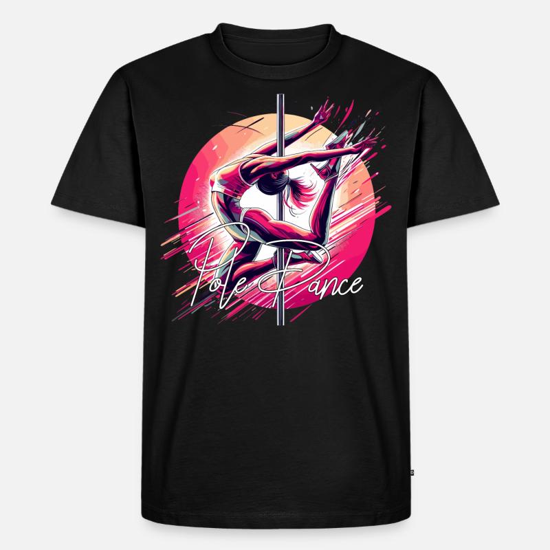 Pole Dance Dynamik pink Geschenk - Männer Premium Bio T-Shirt - Schwarz