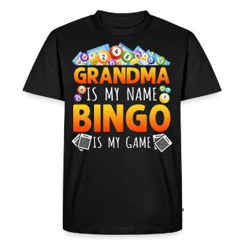 Joueur de bingo Grand-mère Grand-mère est mon - T-shirt Premium bio Homme - noir - Devant - Nico (187cm)