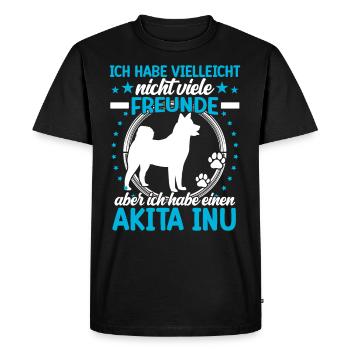 Akita Inu est mon ami japonais Akita Inu - T-shirt Premium bio Homme - noir - Devant - Nico (187cm)