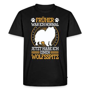 Wolfspitz était un Wolfspitz allemand normal - T-shirt Premium bio Homme - noir - Devant - Nico (187cm)