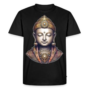 Bouddha spirituel mystique - T-shirt Premium bio Homme - noir - Devant - Nico (187cm)