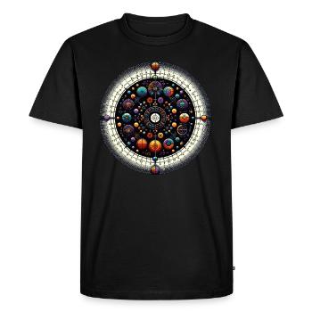 Mystic Zodiac Celestial Sphere - Men's Premium Organic T-Shirt - black - Front - Nico (187cm)