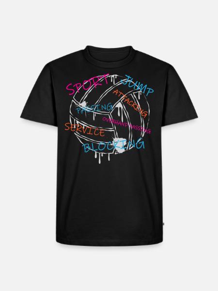 Volleyball - Men's Premium Organic T-Shirt - black