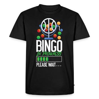 Bingo Player Bingo In Progress - Men's Premium Organic T-Shirt - black - Front - Nico (187cm)