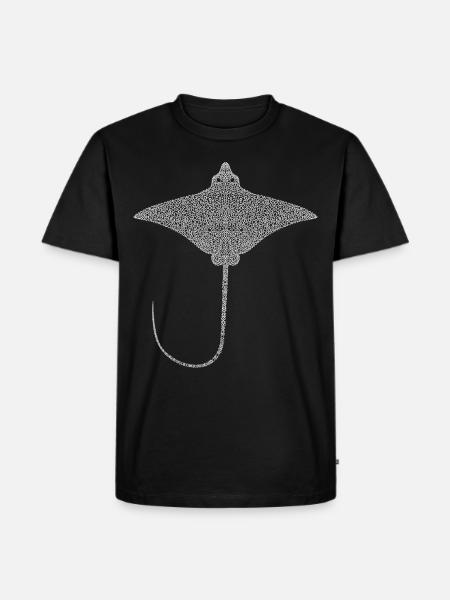 Ray – Elegant Float of the Seas - Men's Premium Organic T-Shirt - black