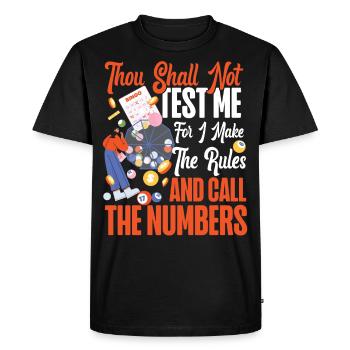 Bingo Player Bingo Caller Thou - Men's Premium Organic T-Shirt - black - Front - Nico (187cm)
