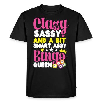 Bingo Player Classy Sassy And A - Men's Premium Organic T-Shirt - black - Front - Nico (187cm)