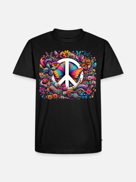 Peaceful Butterflies Symphony - Men's Premium Organic T-Shirt - black