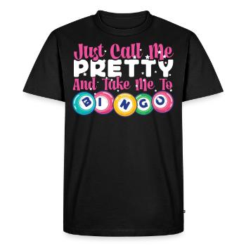 Fille de joueur de bingo Appelez-moi - T-shirt Premium bio Homme - noir - Devant - Nico (187cm)