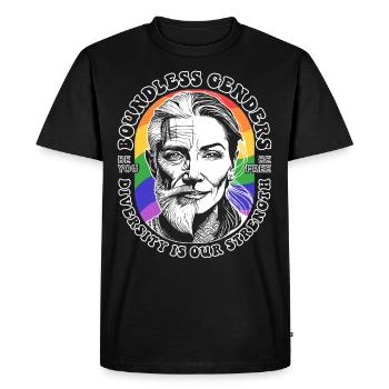Chemise de la fierté pour la communauté LGBTQIA+ : Soyez vous-même - T-shirt Premium bio Homme - noir - Devant - Nico (187cm)